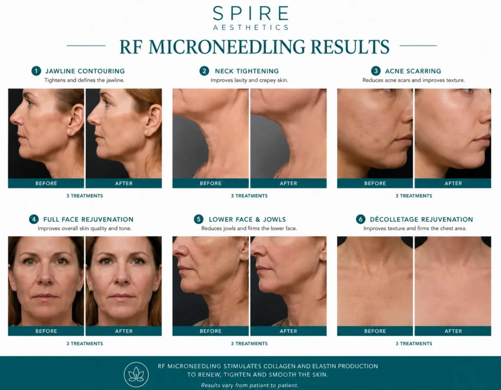 RF Microneedling Skin tightening Drumbrae results